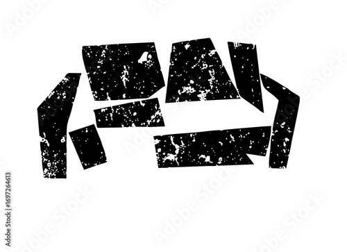 Vector Abstract black recycling symbol .