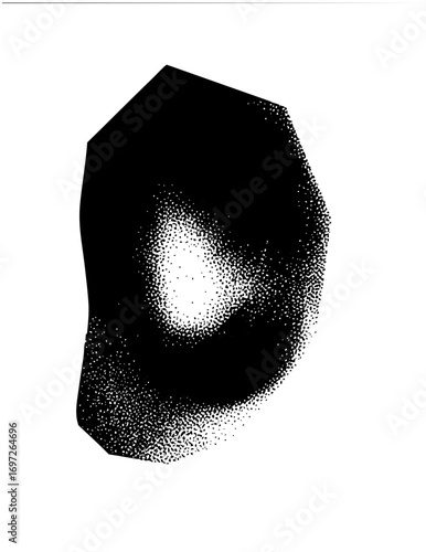 Vector Abstract dotted shape with central void
