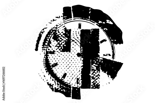 Vector Black and white vector of a Spartan helmet.