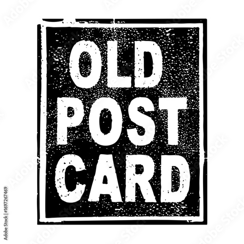 Vector Vintage typographic featuring the words Old Postcard.