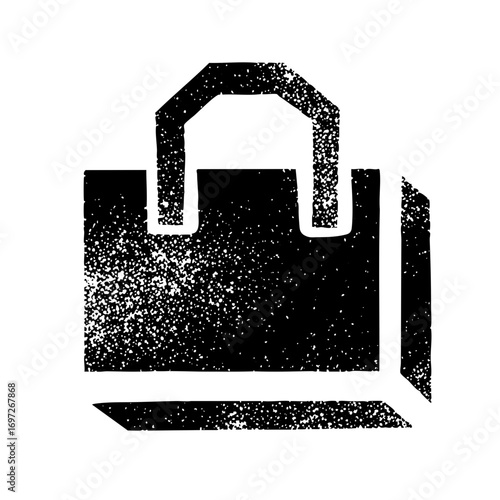 Vector Black tote bag with handles