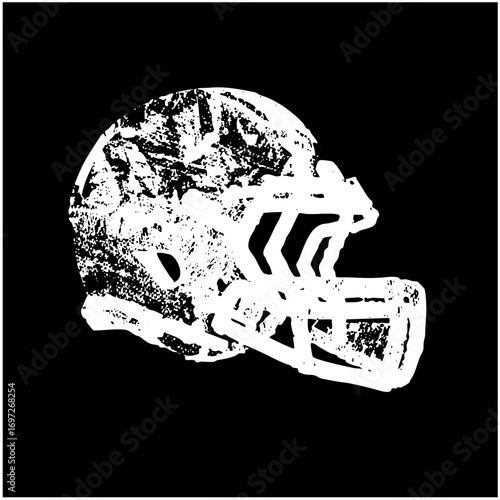 Vector Distressed American Football Helmet