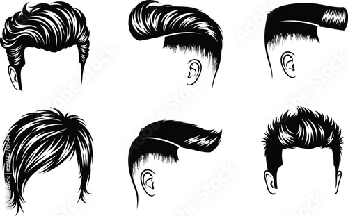 Collection of diverse stylish male hairstyles for modern grooming