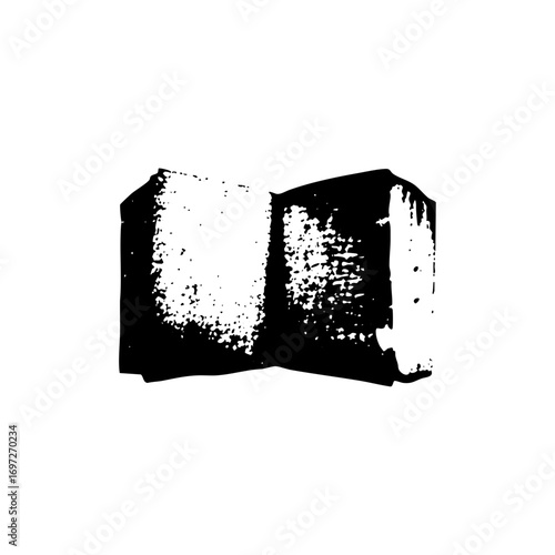 Vector Open book with textured pages