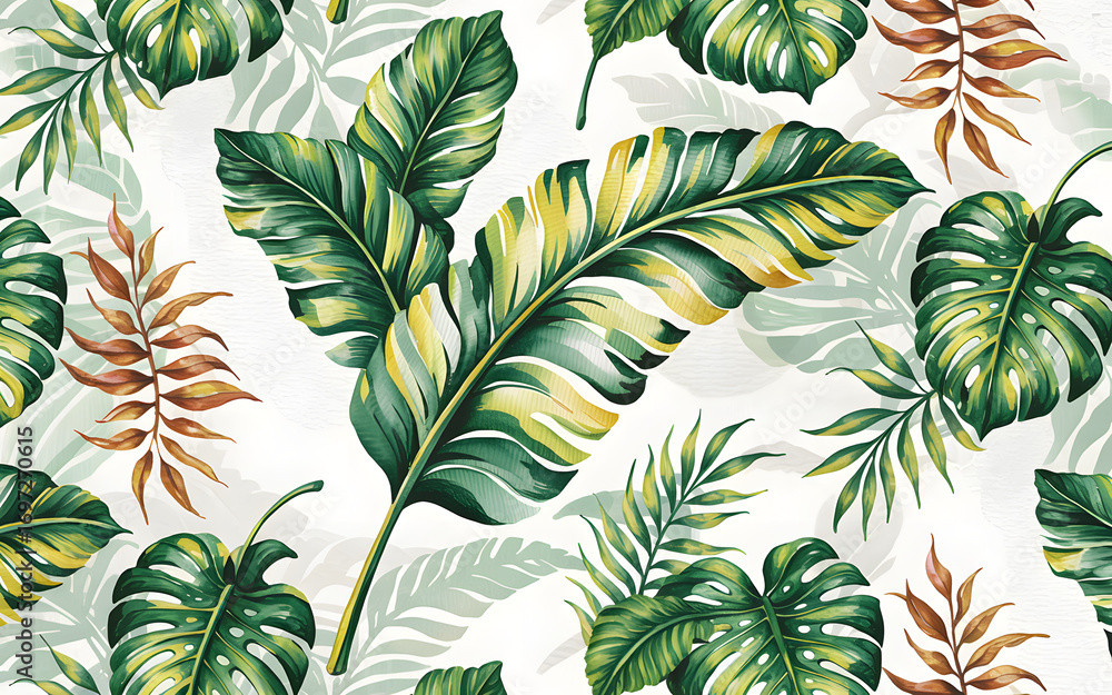 green leaves seamless pattern green leaves seamless pattern