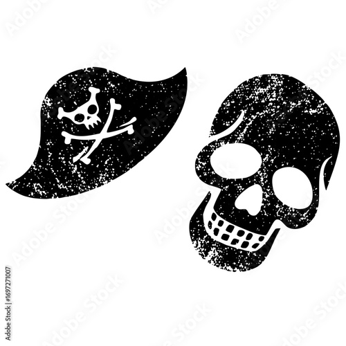 Vector Pirate Hat and Skull