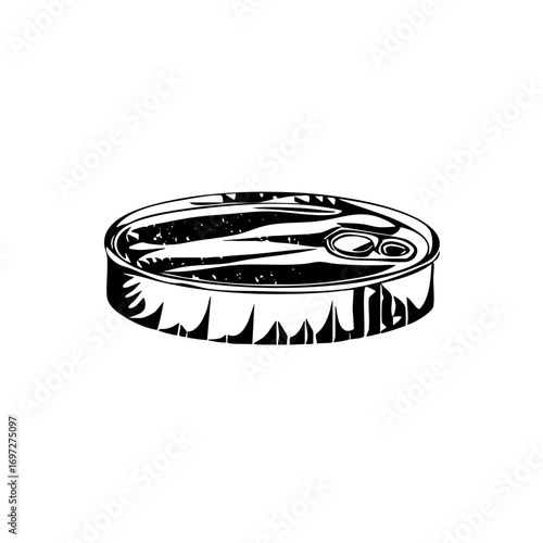Vector Canned sardines in oil a detailed vector .
