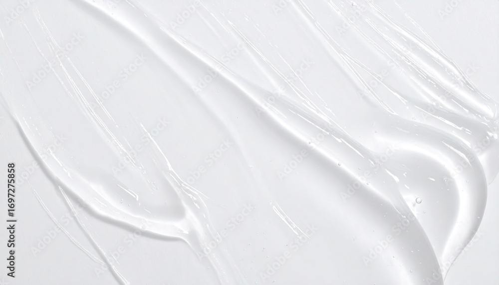 Obraz premium White Cosmetic Gel Texture Macro Photography