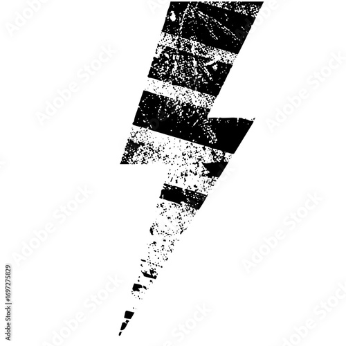 Vector Distressed lightning bolt vector .