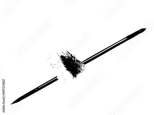 Vector Broken Arrow with Shattered Shaft