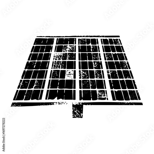 Vector Geometric solar panel with rectangular cells.