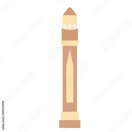 Golden minaret with pointed top, iconic Islamic architectural element perfect for religious or cultural designs.

