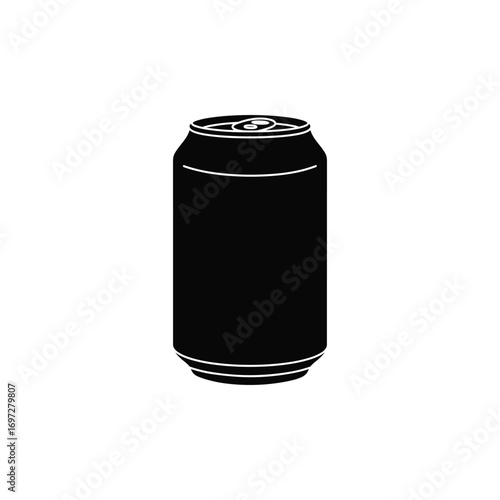 Soda can icon vector in thin line and flat style with editable stroke on white background. Dented soda cans icons set. Beverage, beer and brewing sign and symbol. Vector illustration