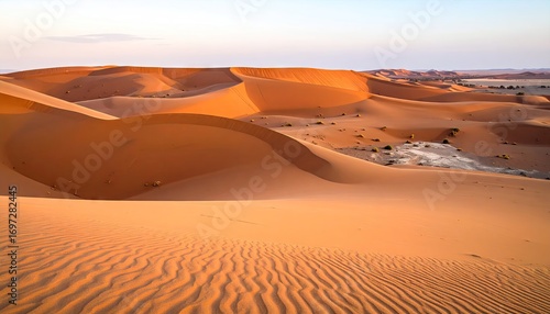 Fototapeta Naklejka Na Ścianę i Meble -  Terracotta And Sand Gradient Desert Landscape
