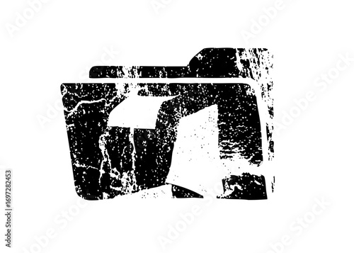 Vector Distressed camera depicts vintage equipment.
