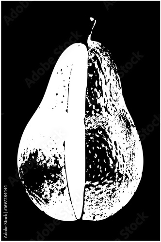 Vector Split pear showcases contrasting textures.