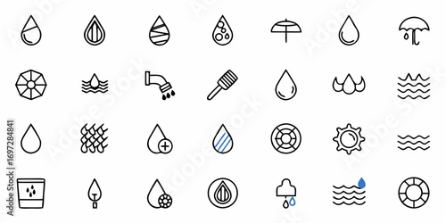Assorted security and network icons including shields, locks, globes, and computer displays set in rows