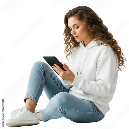 girl with tablet