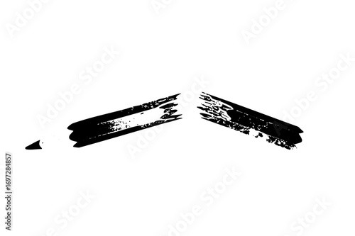 Vector Broken pencil with rough brushstrokes.