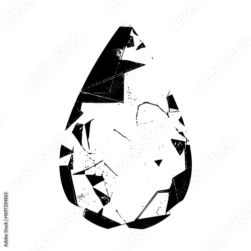 Vector Abstract gorilla head in black and white.