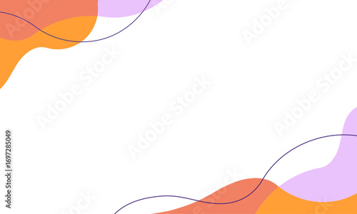 abstract trendy curvy shape frame background