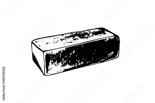 Vector Detailed of a rectangular brick shape.