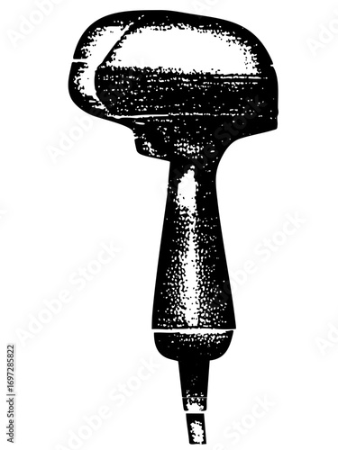 Vector Minimalist showerhead with a textured effect.