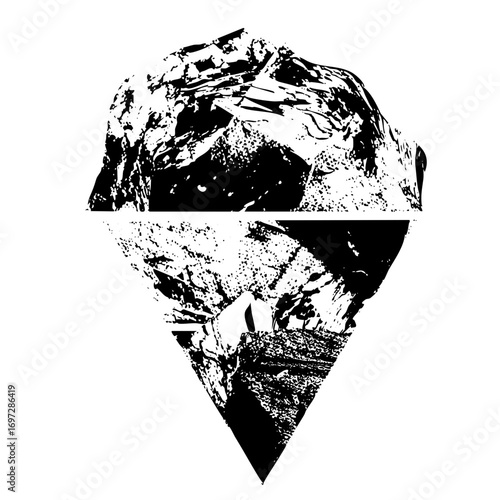Vector Abstract mountain and peak .
