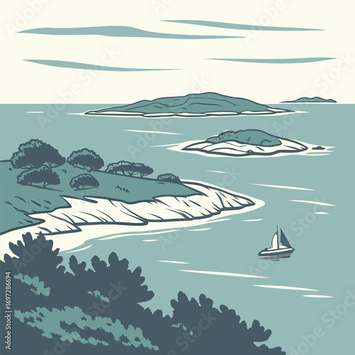 Minimalist Archipelago with Islands