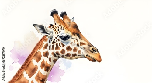 portrait of a giraffe sketch