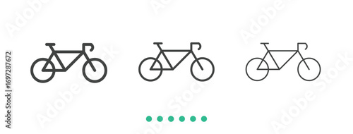 Bicycle icon. Thin line icon vector