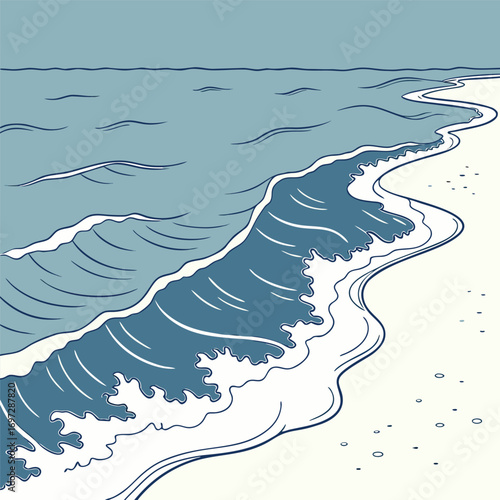 Ocean Waves Meeting the Shore