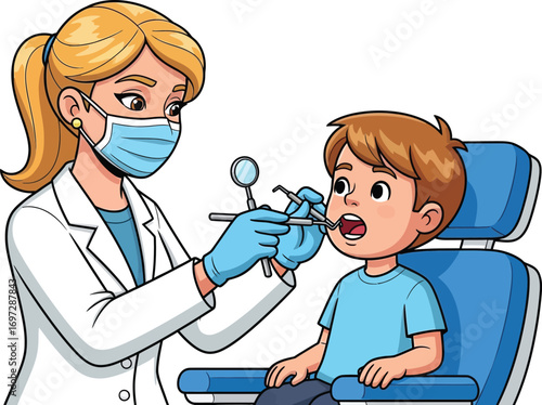 A pediatrician with a stethoscope examining a smiling child's vaccination