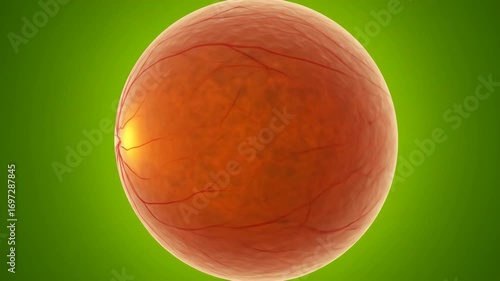 3D render of an eye's retina
