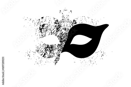 Vector Abstract mask with dissolving effect.