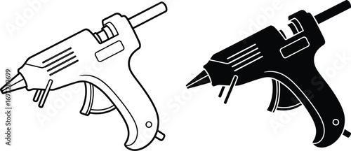 Glue gun vector illustration crafting and diy tool editable vector