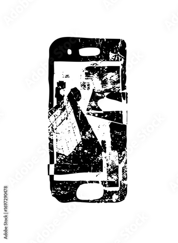 Vector Smartphone displaying a basketball player shooting a hoop.