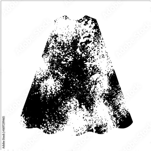 Vector Abstract mountain with textured jagged edges.
