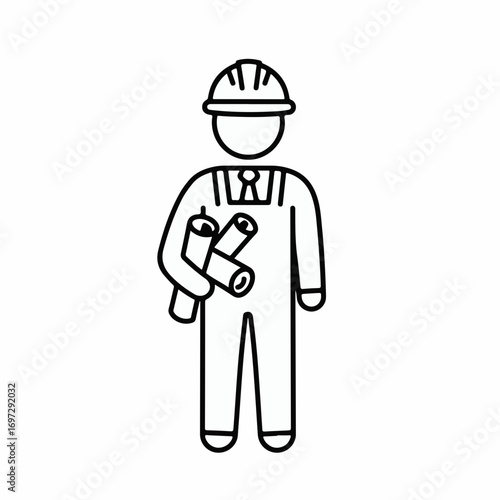 Professional architect holding blueprints, ready to build innovative projects and design future structures with expertise and precision.