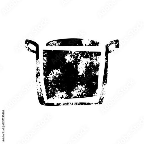 Vector Distressed pot with handles