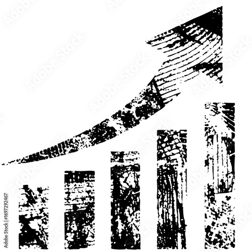 Vector Growth chart with an upward trending arrow.