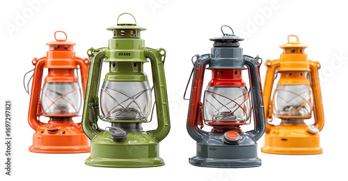 Vintage Style Lanterns in Bright Colors for Outdoor Adventure