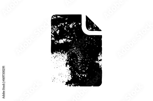 Vector Distressed document with a folded corner.