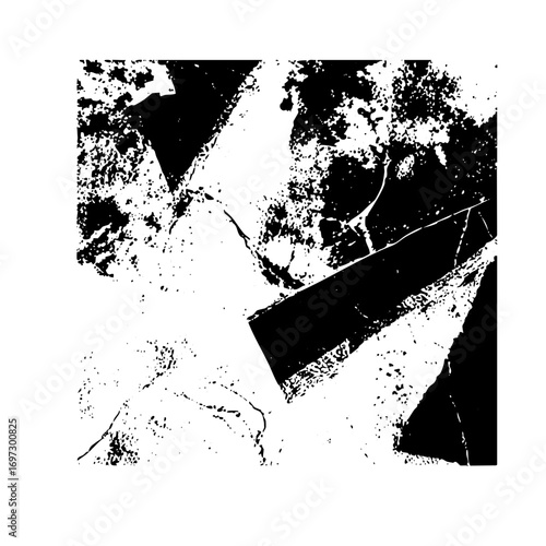 Vector Abstract fractured shapes create a dynamic composition.