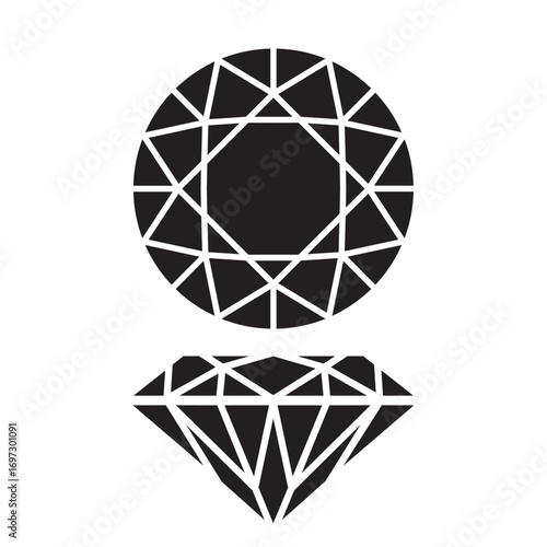 round diamond silhouette 
