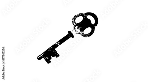 Vector Vintage key with ornate
