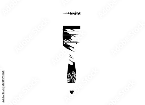 Vector Abstract hourglass with flowing particles.