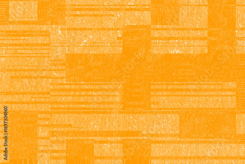 Abstract bold golden yellow on featuring rough grunge textures with diagonal hatch lines with geometric shapes wallpaper background.  perfect for vintage designs, posters, digital art etc., 