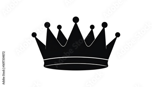 Simple black crown icon