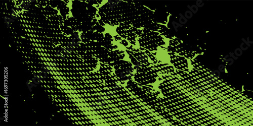 light green black brush wrap car sticker pattern abstract banner sporty lines black light green color combination grunge brush modern pattern racing motorsport vector design.